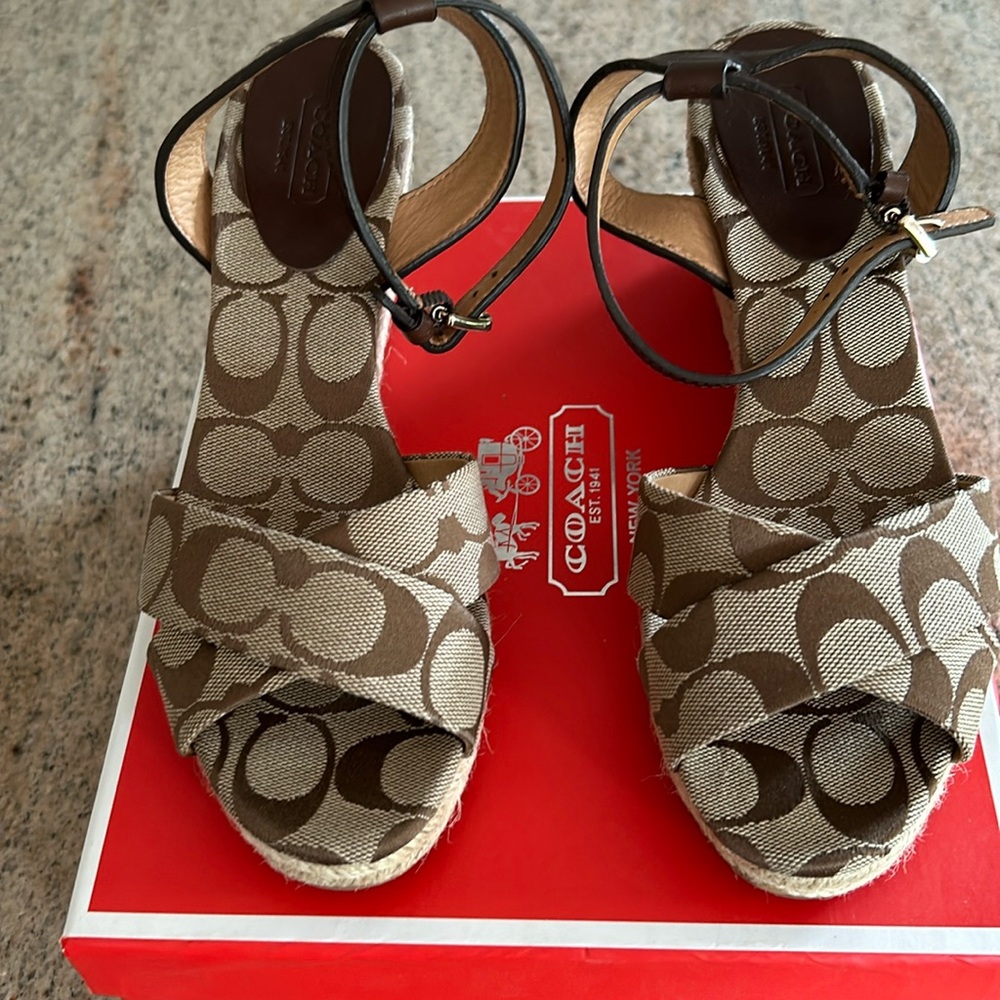COACH WEDGE SANDAL